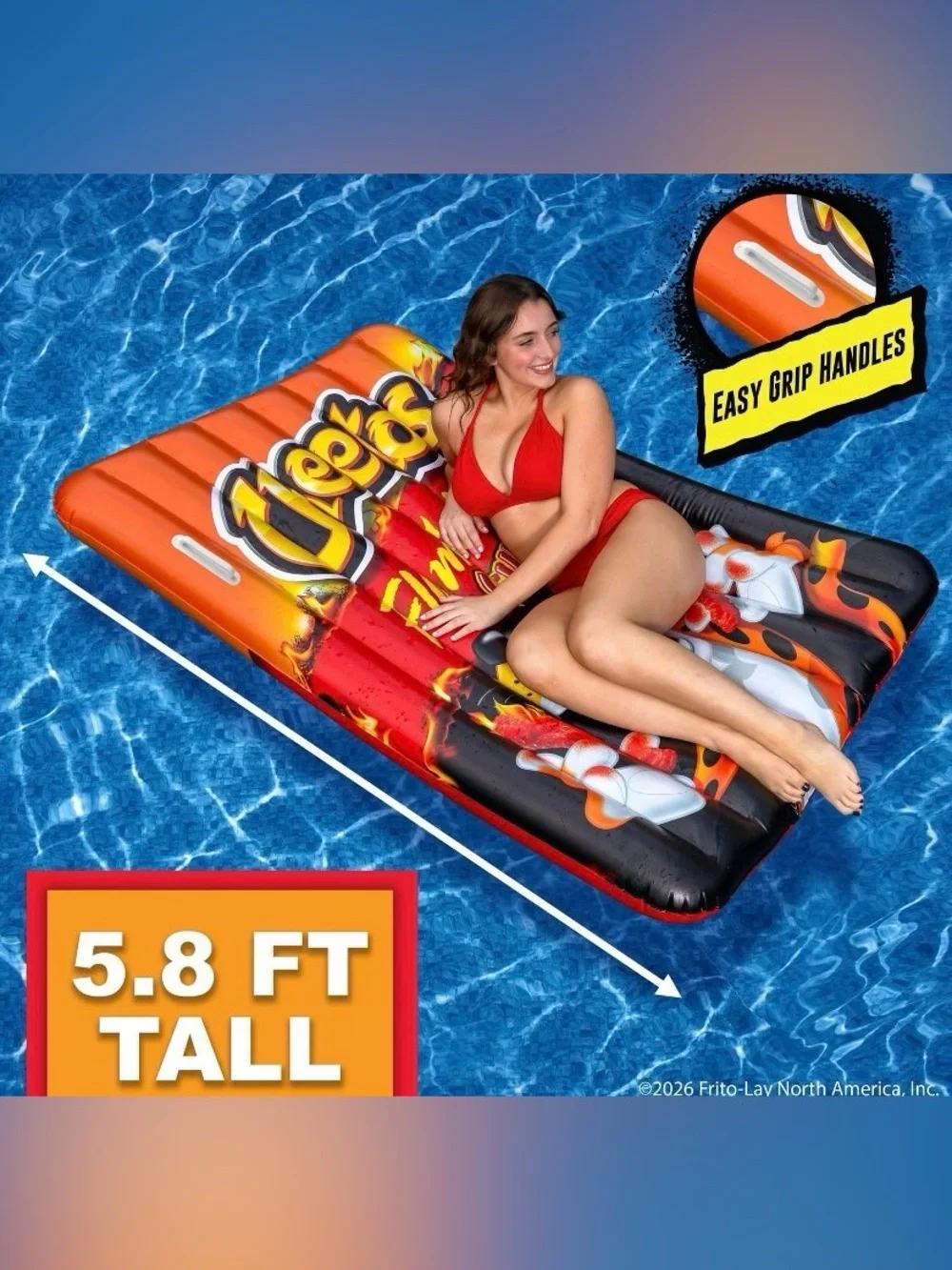 Inflatable Beach/Pool Float - Flamin' Hot Orange Cheeto